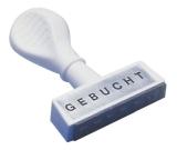 Stempel Text Gebucht - Abdruck 45 mm