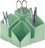 Schreibtisch-Köcher SCALA - 4 Fächern, jade grün