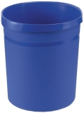 Papierkorb GRIP - 18 Liter, rund, 2 Griffmulden, extra stabil, blau