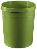 Papierkorb GRIP - 18 Liter, rund, 2 Griffmulden, extra stabil, grün