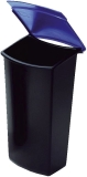 Abfalleinsatz MONDO mit Deckel, 3 Liter, schwarz-blau