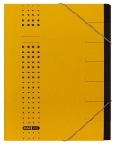 Ordnungsmappe chic - 7 Fächer, A4, Karton (RC), 450 g/qm, gelb