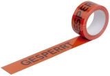 Warnband GESPERRT - orange/schwarz, 50mm x 66m