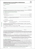 Arbeitsvertrag für gewerbliche Arbeitnehmer, 2 Seiten, DIN A4