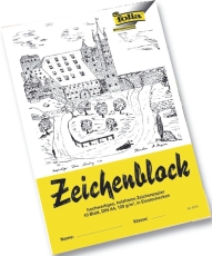 Zeichenblock mit Leinenecken 120g/qm, DIN A3, 10 Blatt