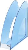 Stehsammler TWIN - DIN A4/C4, standfest, modern, transluzent-blau