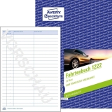 1222 Fahrtenbuch - A5, steuerlicher km-Nachweis, 32 Blatt, weiß