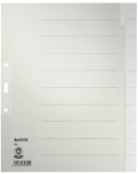 1221 Register - Tauenpapier, blanko, A4 Überbreite, 10 Blatt, grau