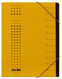 Ordnungsmappe chic - 12 Fächer, A4, Karton (RC), 450 g/qm, gelb