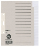 1225 Register - Tauenpapier, blanko, A5 Überbreite, 15 Blatt, grau