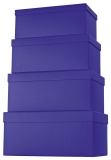 Geschenkkarton One Colour - 4 tlg., hoch, dunkelblau