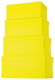 Geschenkkarton One Colour - 4 tlg., hoch, gelb