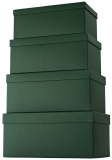 Geschenkkarton One Colour - 4 tlg., hoch, dunkelgrün