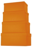 Geschenkkarton One Colour - 4 tlg., hoch, orange