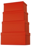 Geschenkkarton One Colour - 4 tlg., hoch, rot