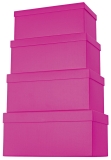 Geschenkkarton One Colour - 4 tlg., hoch, pink