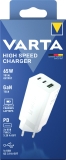 Ladegerät High Speed Charger USB-Steckdose - 3 x USB, USB-C, weiß, Blister