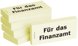 Haftnotizen Für das Finanzamt  - 75 x 35 mm, 5x 100 Blatt