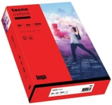Multifunktionspapier tecno® colors - A4, 80 g/qm, intensivrot, 500 Blatt