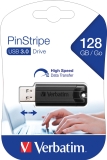 USB Stick 3.0 PinStripe - 128 GB, schwarz
