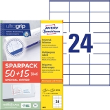 6602 Universal-Etiketten ultragrip - 70 x 36 mm, weiß, 1.560 Etiketten, permanent