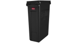 Slim Jim® Abfallbehälter mit Luftkanälen - 87 L, schwarz