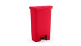Slim Jim® Step-On-Tretabfallbehälter - 90 L, rot