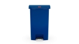 Slim Jim® Step-On-Tretabfallbehälter - 90 L, blau