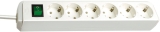 Steckdosenleiste ECO-Line - 6-fach mit Schalter, weiß