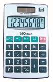 Taschenrechner 076S - Solar-/Batteriebetrieb, 8-stellig, LC-Display, matt silber