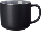 Kaffee Obertasse Jasper - 240 ml, Keramik, schwarz, 6 Stück