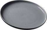 Speiseteller flach Jasper - Ø 26 cm, Keramik, schwarz, 4 Stück