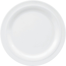 Teller Joker - 20 cm flach, Porzellan, weiß