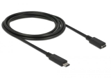 Verlängerungskabel SuperSpeed USB (USB 3.1 Gen 1) USB Type-C™ Stecker > Buchse 3 A 2,0 m schwarz