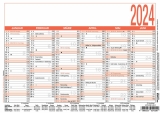 Tafelkalender - A5 quer, 6 Monate / 1 Seite, Karton
