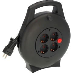 Kabeltrommel Vario Line Kabelbox 4-fach, 10m, schwarz