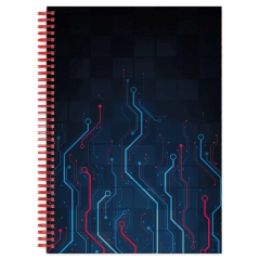 Spiral-Notizbuch Network, A4, 70g/m², 100 Blatt, 4 Lineaturen, sortiert