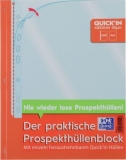 Prospekthüllenblock Economy Quick´In A4, PP, 0,05mm, glasklar, blendfrei, dokumentenecht, oben offen (extra weit), 60 Stück