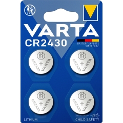 Knopfzellen-Batterie Lithium CR2430, 4 Stück