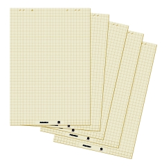 Flipchartblock U-Act!Line®, blanko/kariert, 680 x 990 mm, Recyclingpapier, 20 Blatt, weiß