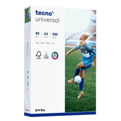 Kopierpapier tecno® universal - A3, 80 g/qm, weiß, 500 Blatt