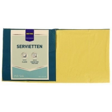 Servietten Zellltuch, 33x33cm, 3-lagig, 250 Stück, gelb