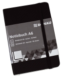Notizbuch - A6, kariert, 192 Seiten, schwarz