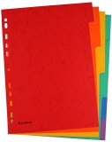Register - blanko, Karton, A4, 6 Blatt, 6-farbig