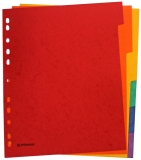 Register - blanko, Karton, A4 ÜB, 6 Blatt, 6-farbig
