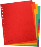 Register - blanko, Karton, A4 ÜB, 12 Blatt, 6-farbig