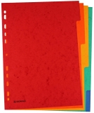 Register - blanko, Karton, A4, 5 Blatt, 5-farbig