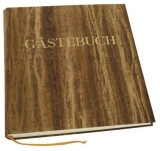 Gästebuch - braun, 270 Seiten, blanko, Einband Papyrus