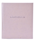 Gästebuch - 21 x 24 cm, mit Wortprägung, creme