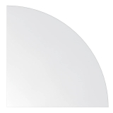 Hammerbacher Verkettungswinkel Viertelkreis für 4-Fuß-Schreibtisch - 80 x 80 cm, Weiß
